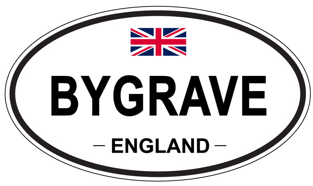BYGRAVE, ENGLAND - Oval Sticker