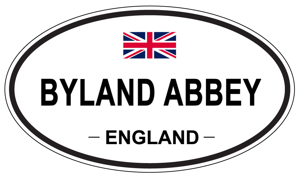 BYLAND ABBEY, England - Oval Magnet