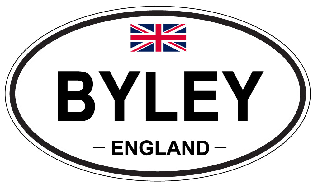 BYLEY, ENGLAND - Oval Sticker