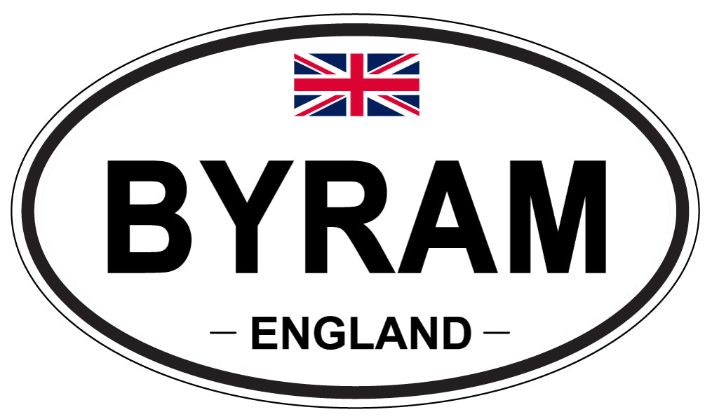 BYRAM, ENGLAND - Oval Sticker