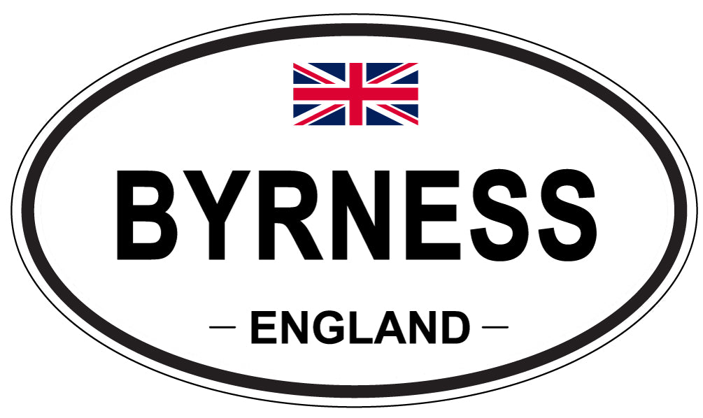 BYRNESS, ENGLAND - Oval Sticker