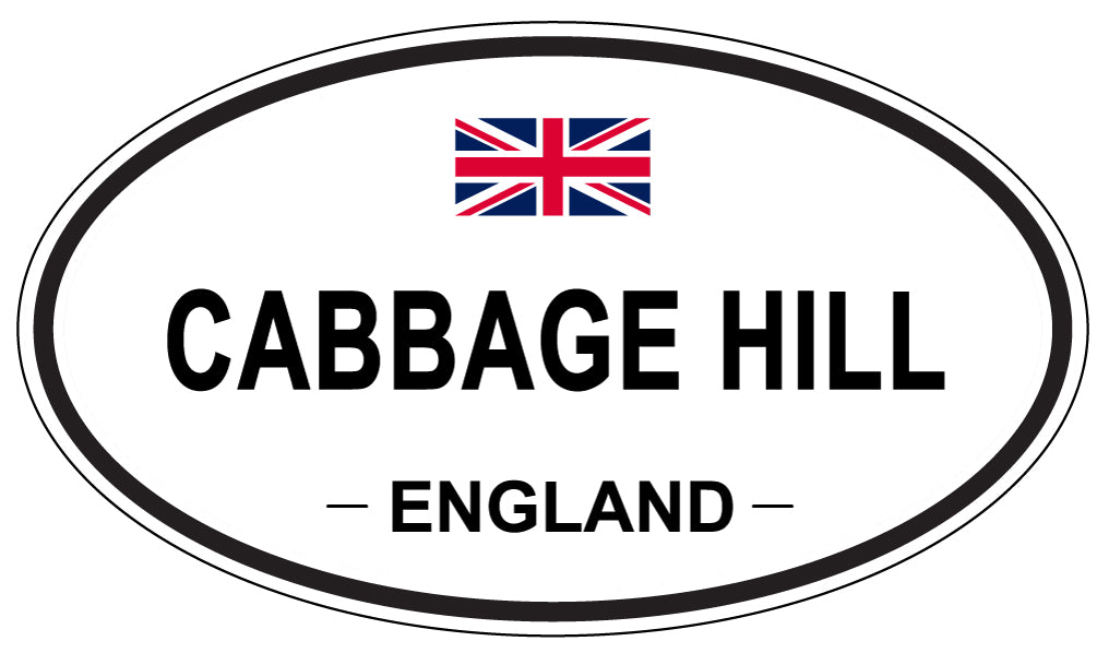 CABBAGE HILL, ENGLAND - Oval Sticker