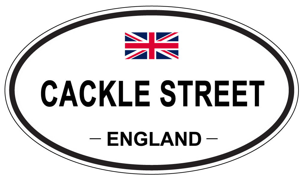 CACKLE STREET, ENGLAND - Oval Sticker