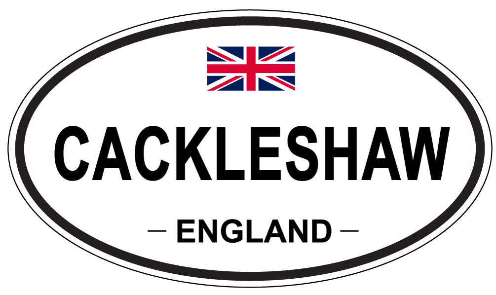 CACKLESHAW, ENGLAND - Oval Sticker