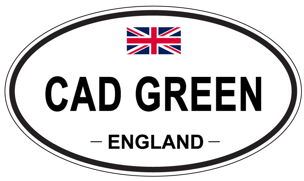 CAD GREEN, ENGLAND - Oval Sticker