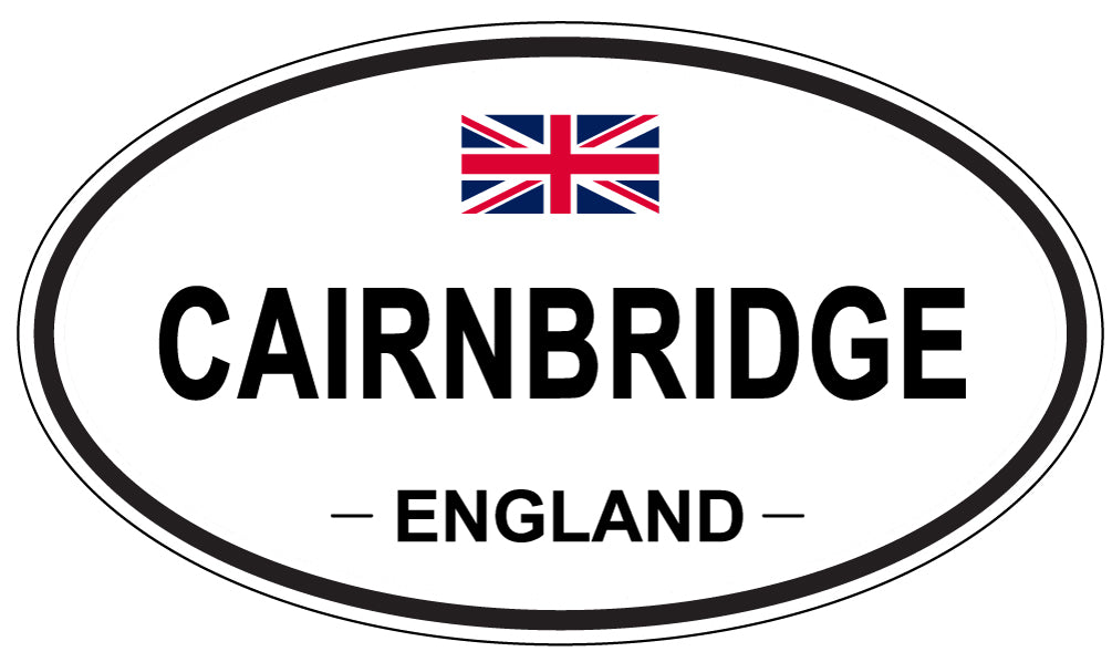 CAIRNBRIDGE, ENGLAND - Oval Sticker