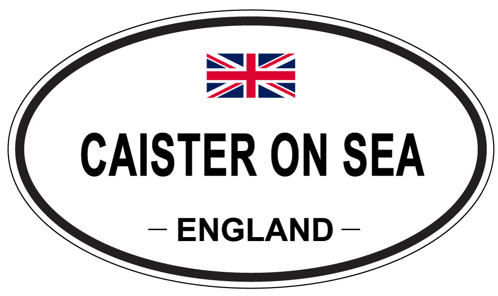 CAISTER ON SEA, ENGLAND - Oval Sticker