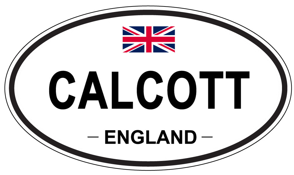 CALCOTT, ENGLAND - Oval Sticker