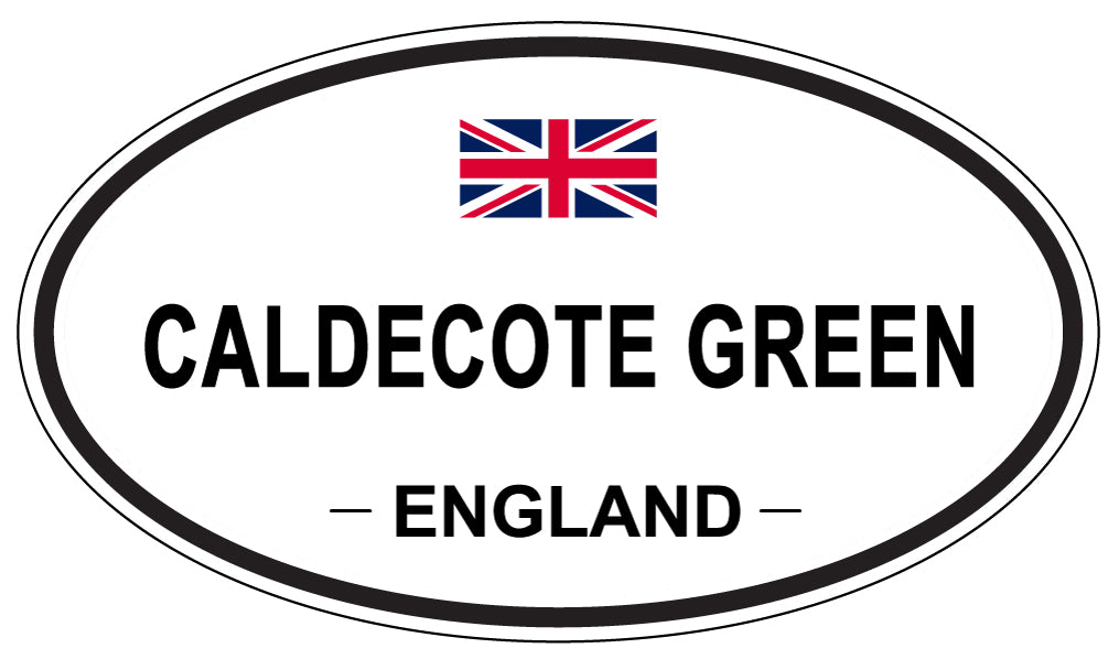 CALDECOTE GREEN, ENGLAND - Oval Sticker