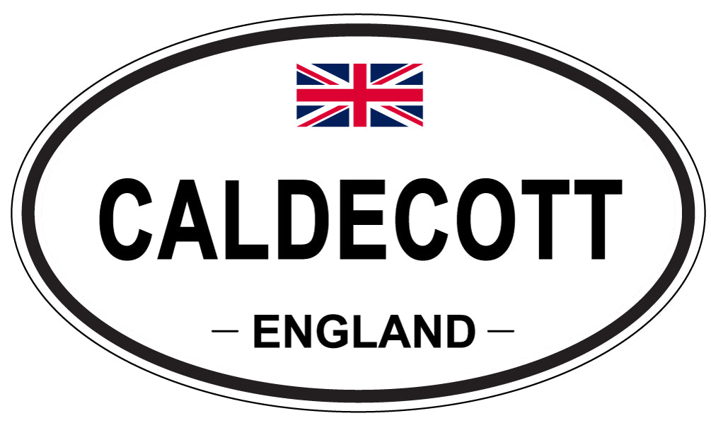 CALDECOTT, ENGLAND - Oval Sticker