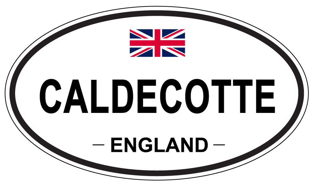CALDECOTTE, ENGLAND - Oval Sticker