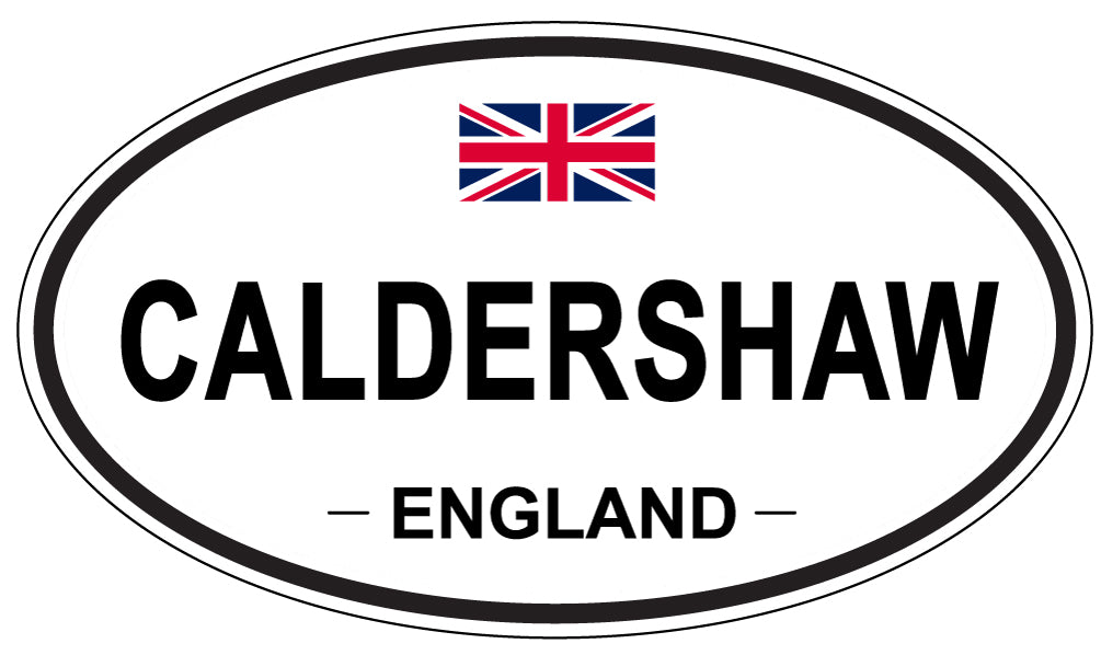 CALDERSHAW, ENGLAND - Oval Sticker