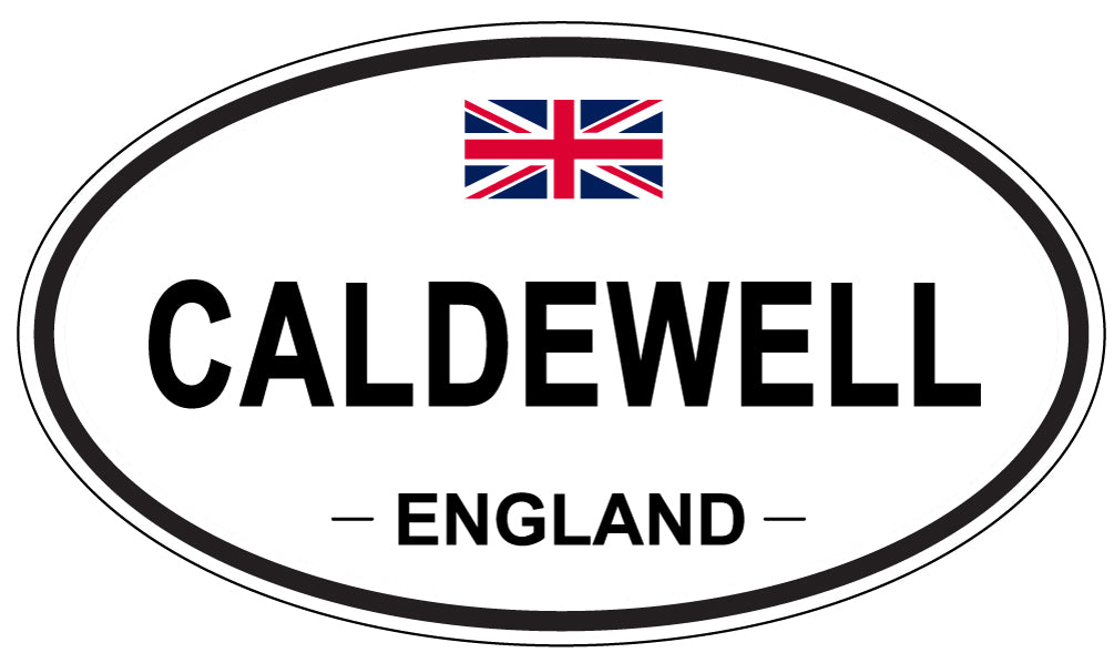 CALDEWELL, ENGLAND - Oval Sticker