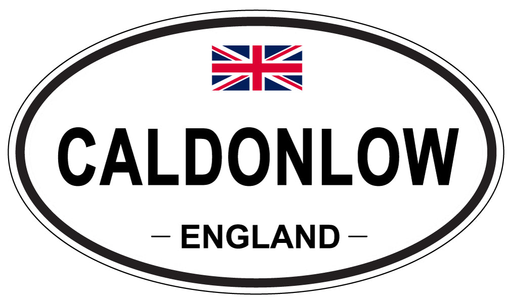 CALDONLOW, ENGLAND - Oval Sticker