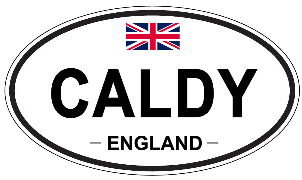 CALDY, ENGLAND - Oval Sticker