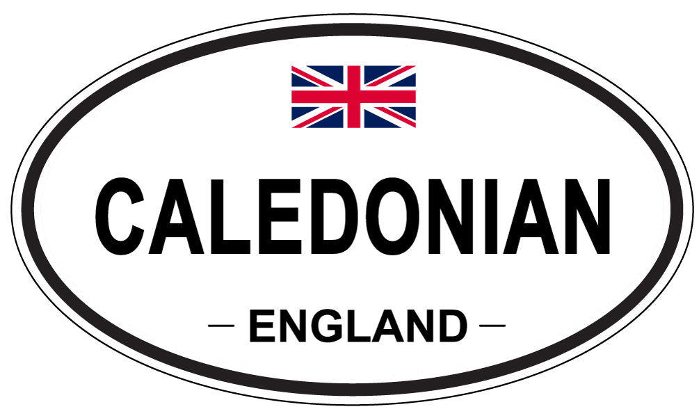 CALEDONIAN, ENGLAND - Oval Sticker