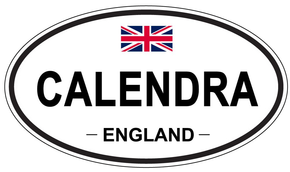 CALENDRA, ENGLAND - Oval Sticker