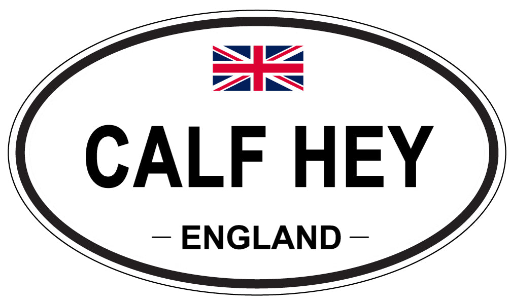 CALF HEY, ENGLAND - Oval Sticker