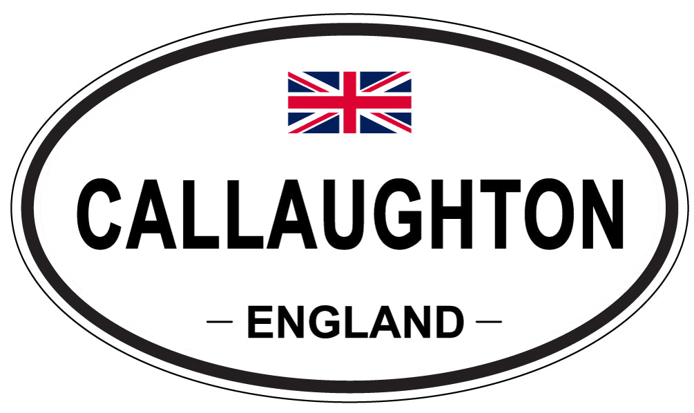 CALLAUGHTON, ENGLAND - Oval Sticker