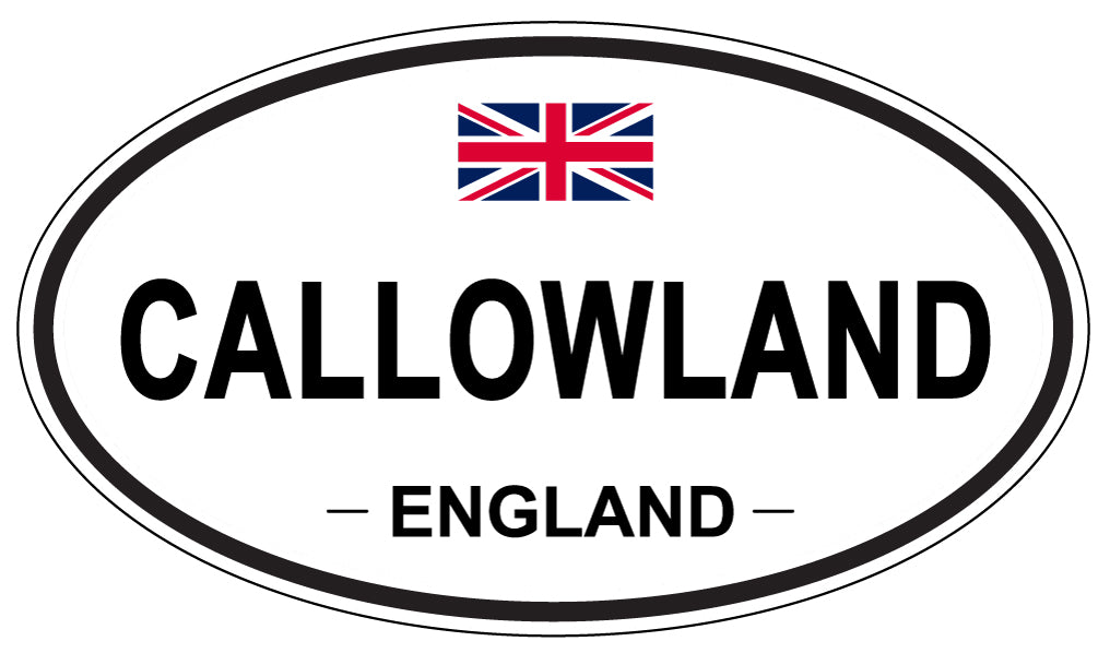 CALLOWLAND, ENGLAND - Oval Sticker