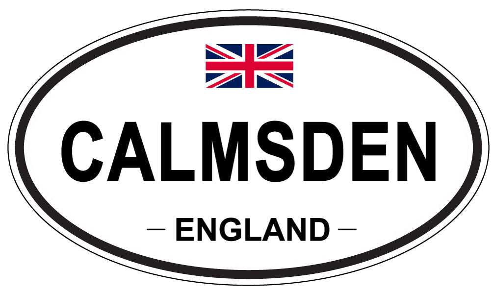 CALMSDEN, ENGLAND - Oval Sticker