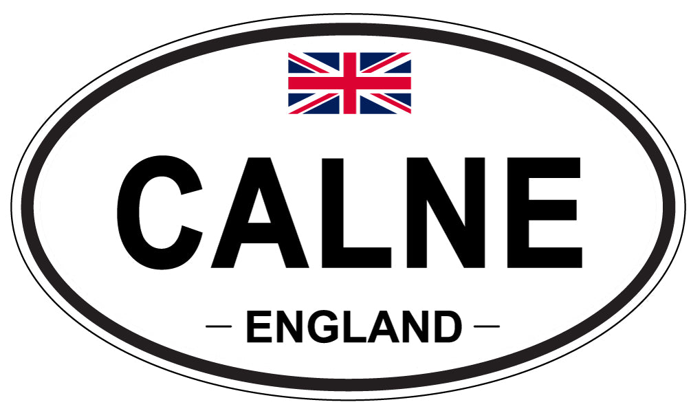 CALNE, ENGLAND - Oval Sticker