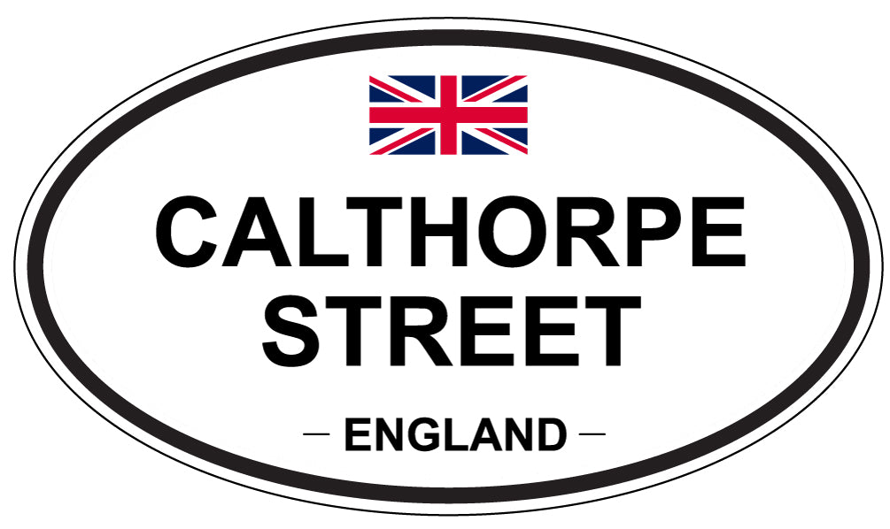 CALTHORPE STREET, ENGLAND - Oval Sticker