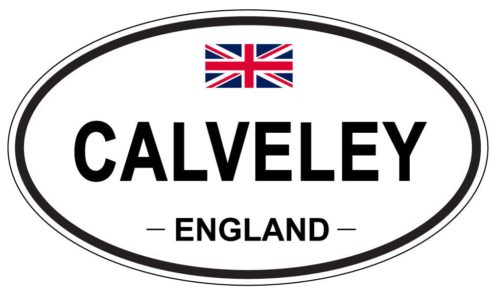 CALVELEY, ENGLAND - Oval Sticker