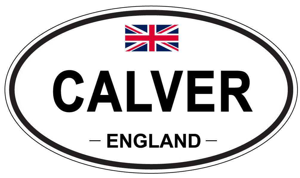 CALVER, ENGLAND - Oval Sticker