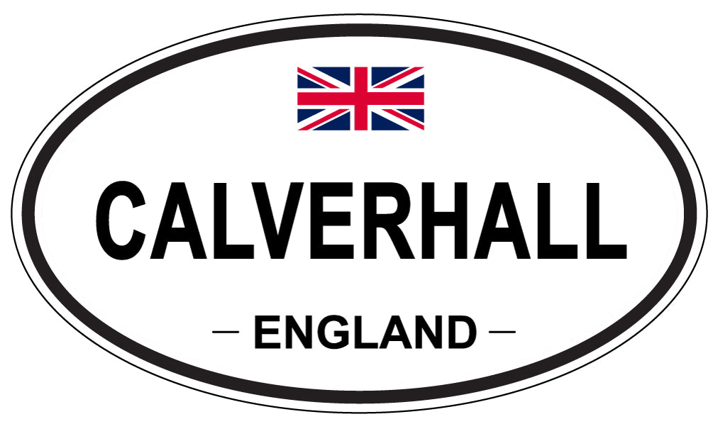 CALVERHALL, ENGLAND - Oval Sticker
