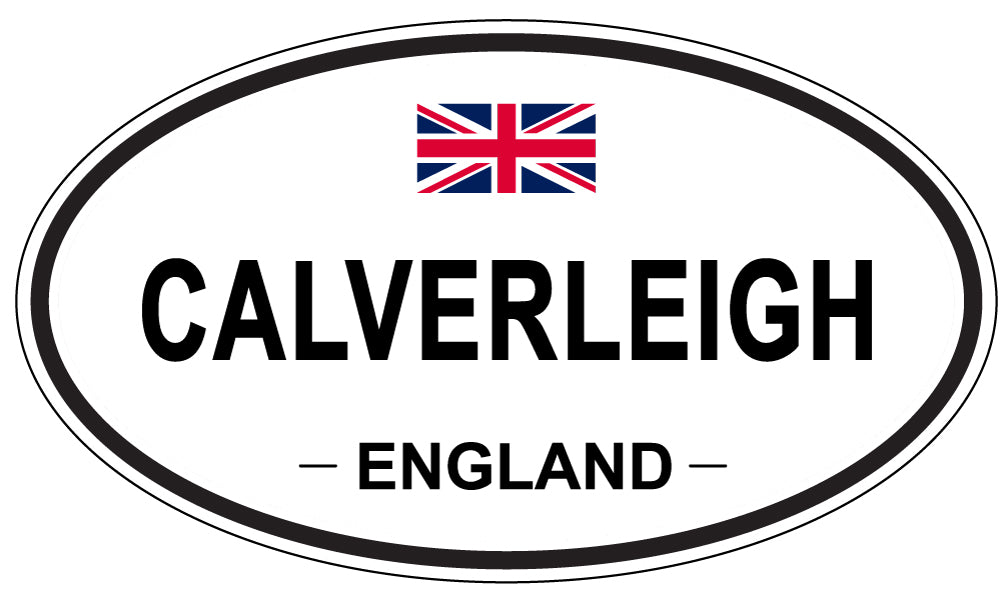 CALVERLEIGH, ENGLAND - Oval Sticker