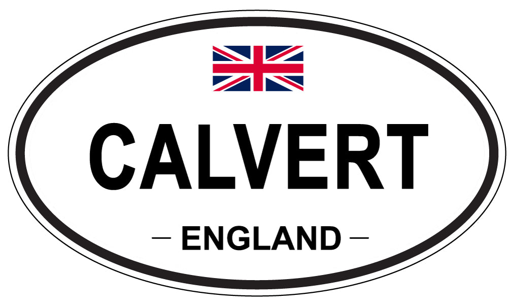 CALVERT, ENGLAND - Oval Sticker