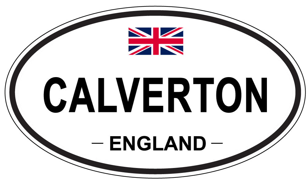 CALVERTON, ENGLAND - Oval Sticker