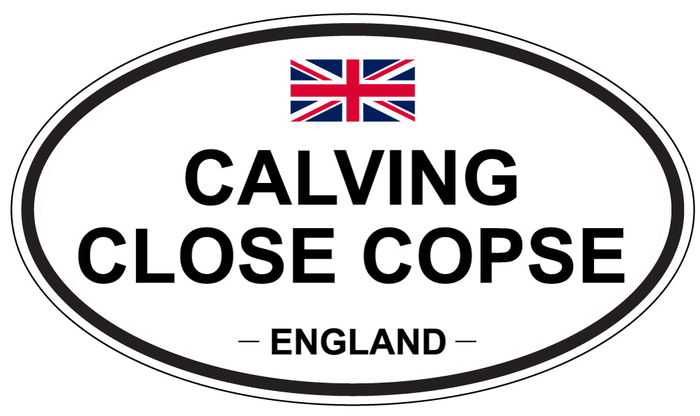 CALVING CLOSE COPSE, ENGLAND - Oval Sticker