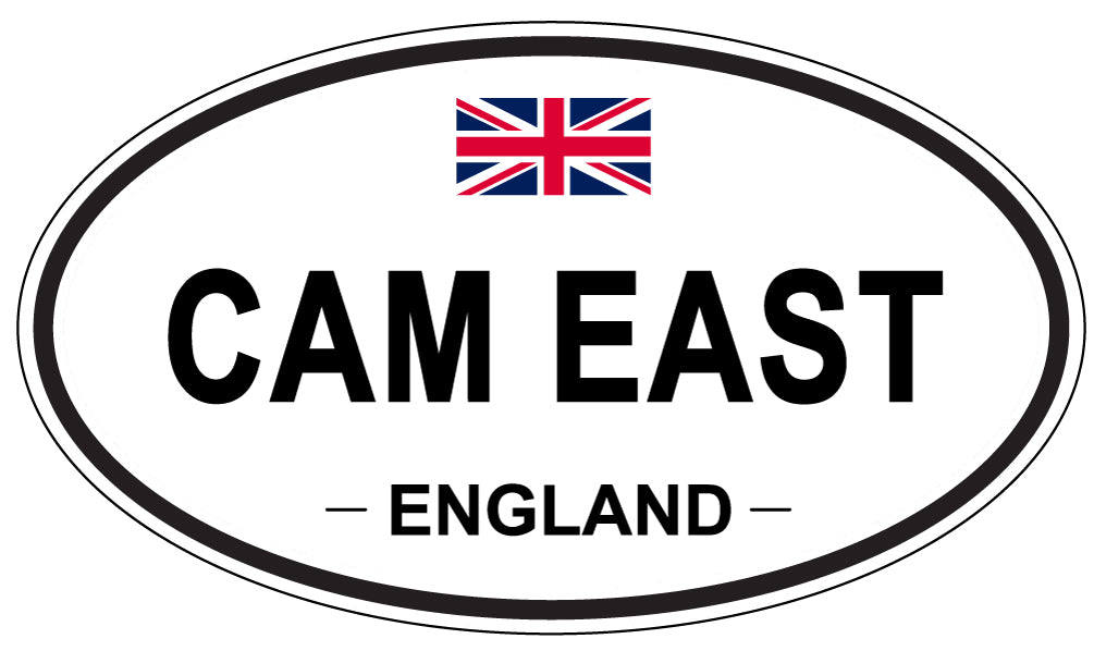 CAM EAST, ENGLAND - Oval Sticker
