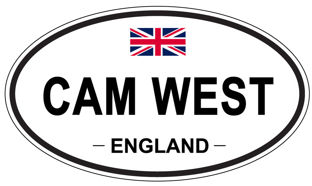 CAM WEST, ENGLAND - Oval Sticker