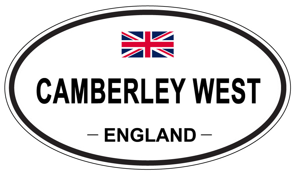 CAMBERLEY WEST, ENGLAND - Oval Sticker