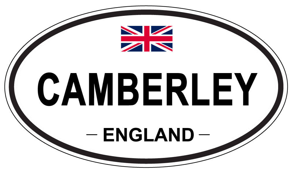 CAMBERLEY, ENGLAND - Oval Sticker