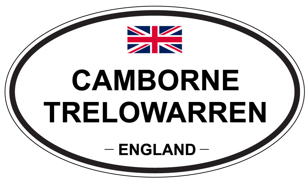 CAMBORNE TRELOWARREN, ENGLAND - Oval Sticker