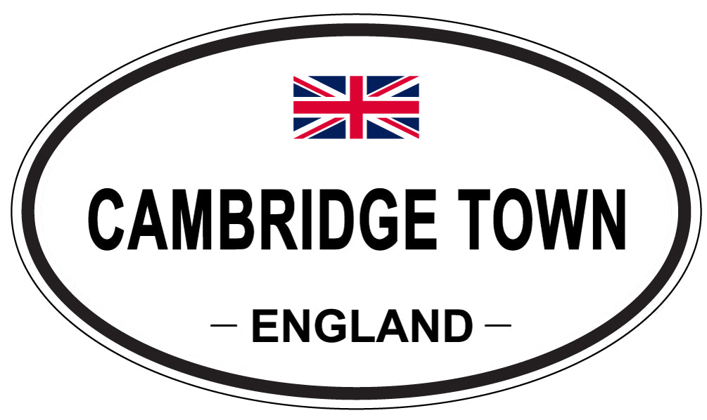 CAMBRIDGE TOWN, ENGLAND - Oval Sticker