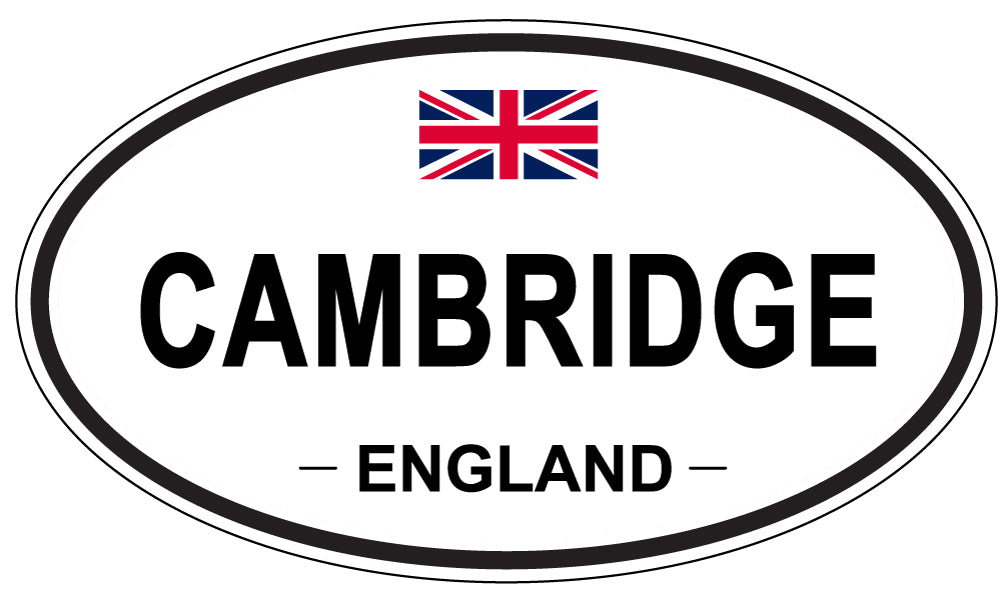 CAMBRIDGE, ENGLAND - Oval Sticker
