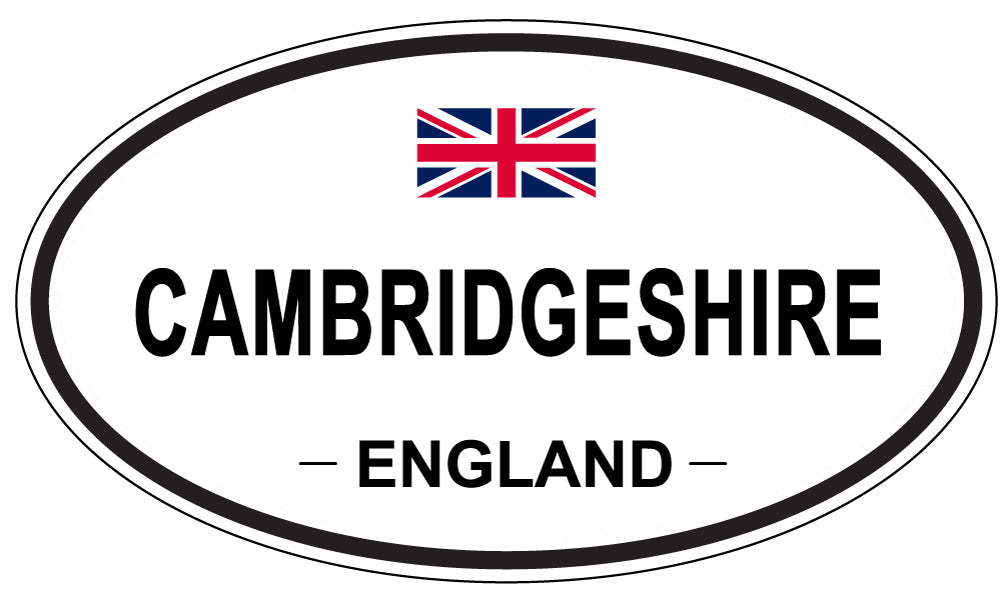 CAMBRIDGESHIRE, ENGLAND - Oval Sticker