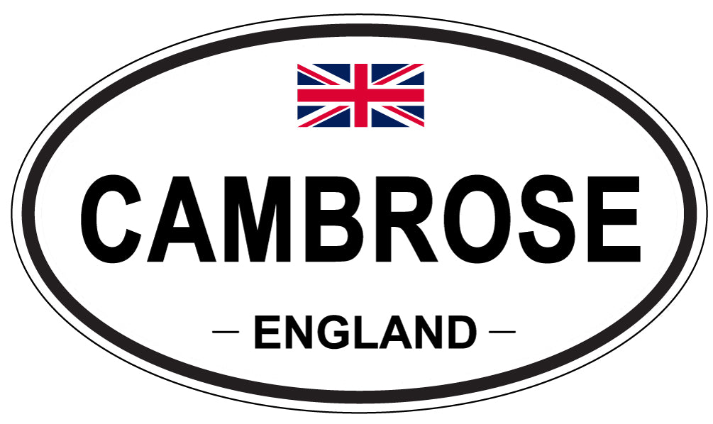 CAMBROSE, ENGLAND - Oval Sticker