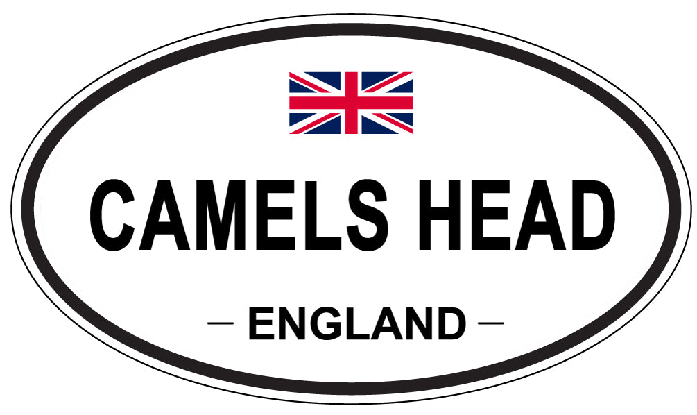 CAMELS HEAD, ENGLAND - Oval Sticker