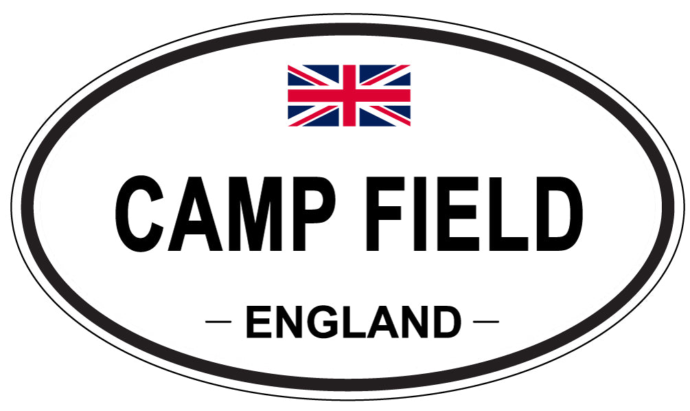 CAMP FIELD, ENGLAND - Oval Sticker