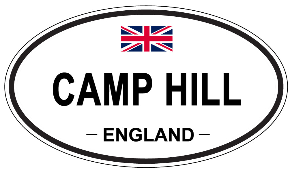 CAMP HILL, ENGLAND - Oval Sticker