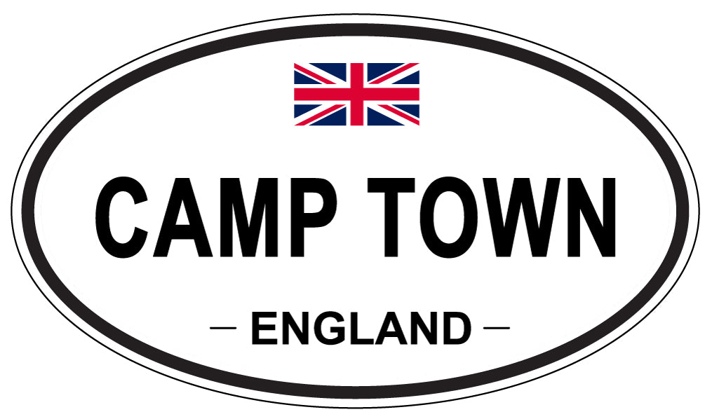 CAMP TOWN, ENGLAND - Oval Sticker