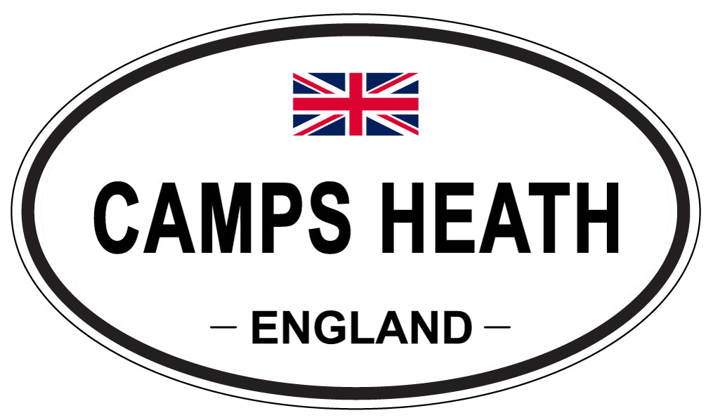 CAMPS HEATH, ENGLAND - Oval Sticker