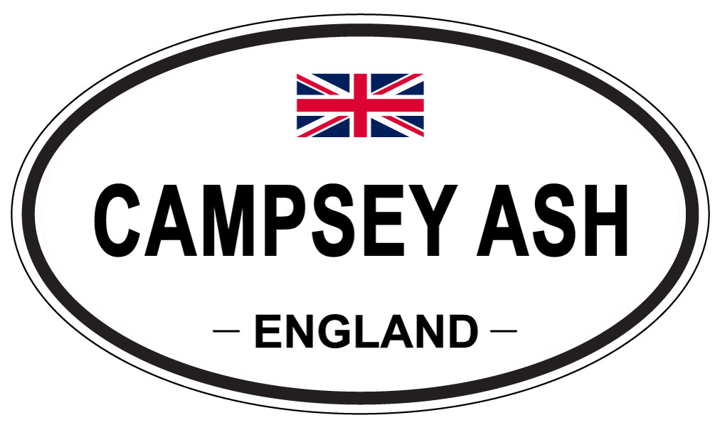 CAMPSEY ASH, ENGLAND - Oval Sticker