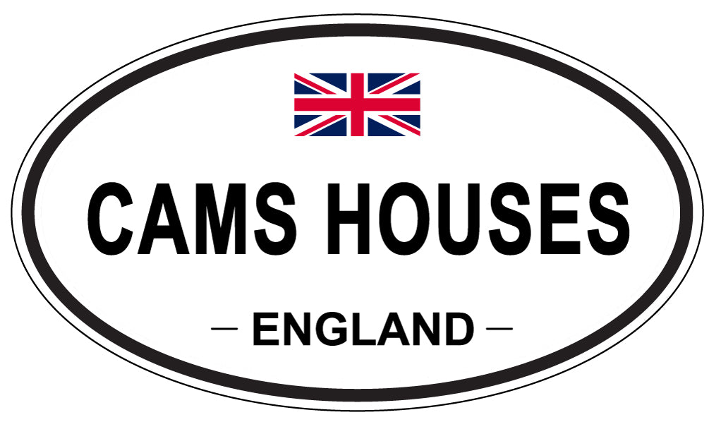 CAMS HOUSES, ENGLAND - Oval Sticker